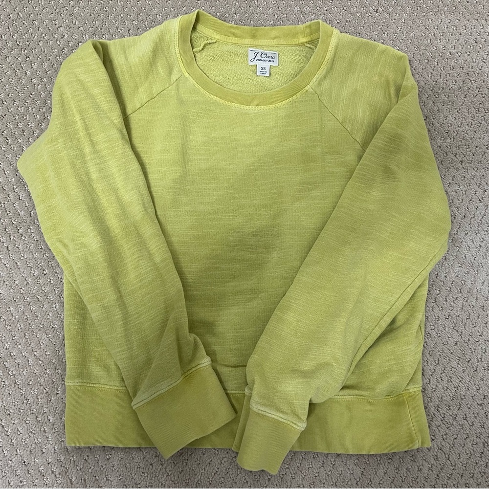 J.Crew Lime Green Terry Sweatshirt